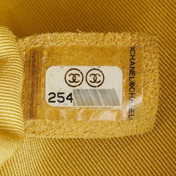 Chanel Yellow Chevron Quilted Lambskin Leather Small Boy Bag - Picture 9 of 9